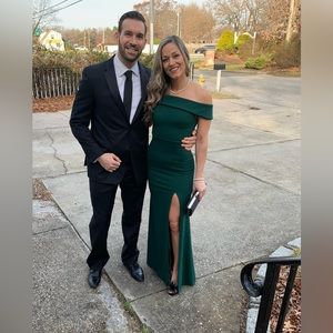 Emerald green long dress